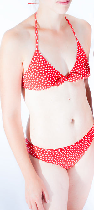 Alexa red and white polka dot bikini 