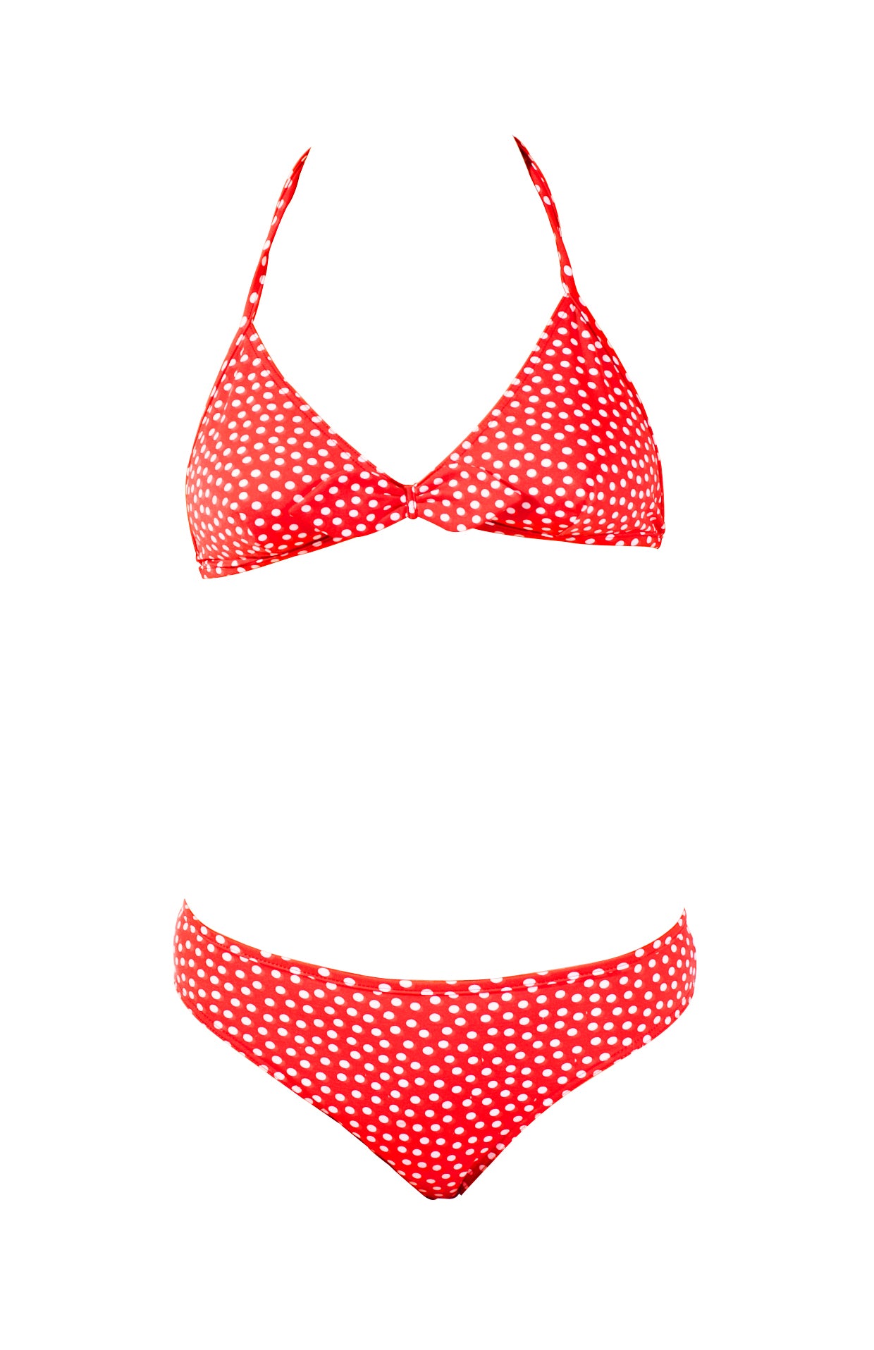 Alexa red and white polka dot bikini