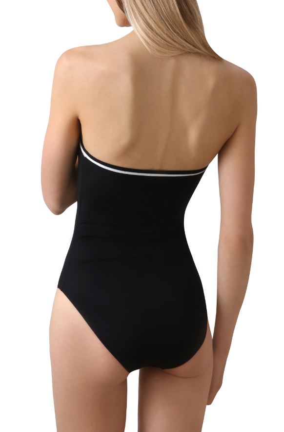 strapless one piece bathing suit